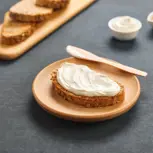 Cream cheese em uma linha padrão de iogurte
