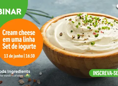 Cream cheese em uma linha Set de iogurte